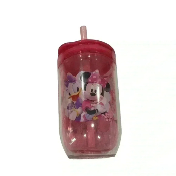 Disney Tumbler Mealtime Magic Minnie and Daisy Pink Straw Travel Cup - Picture 2 of 5